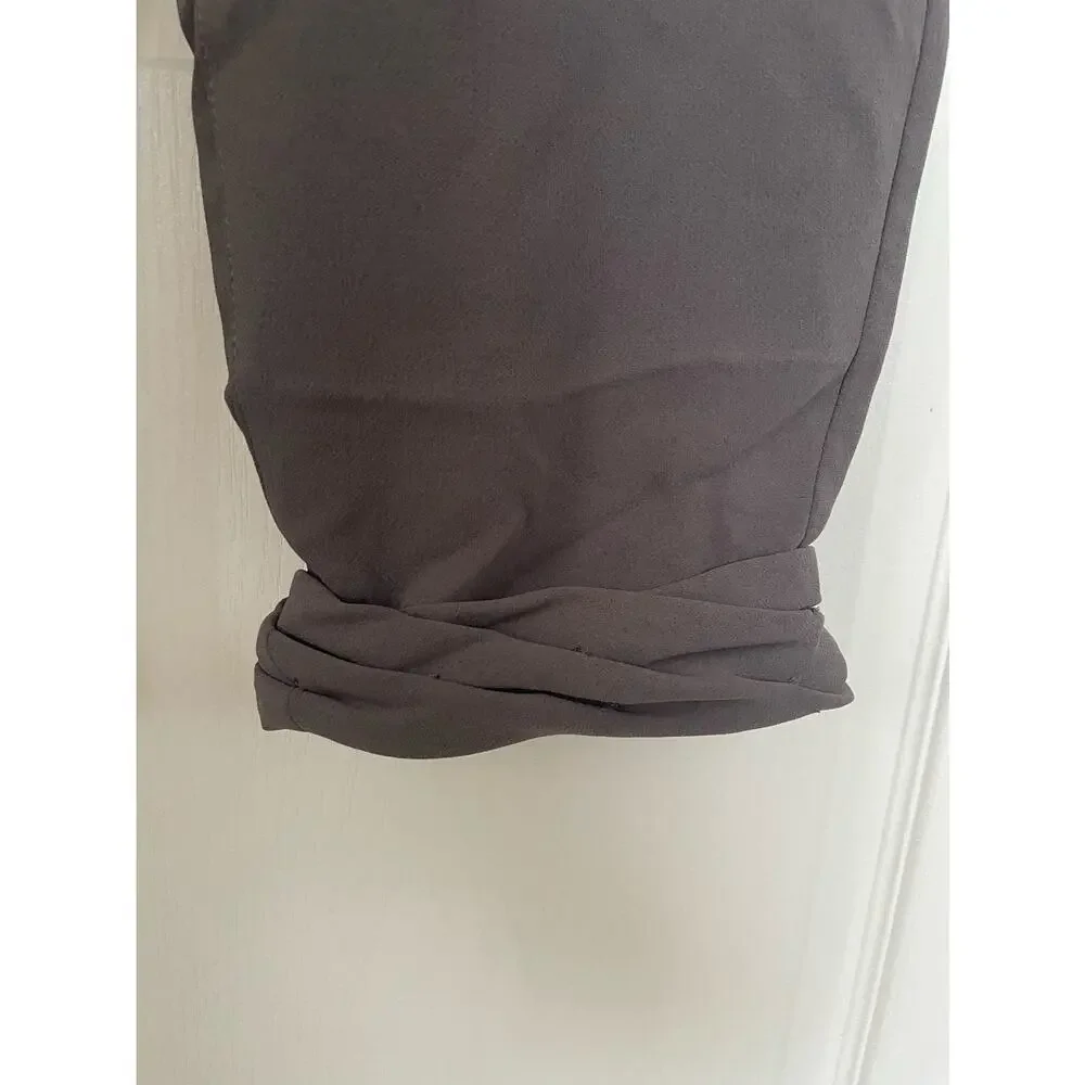 Aritzia Wilfred Allant Cropped Tie Waist Pant Charcoal Size 6 - Picture 5 of 11